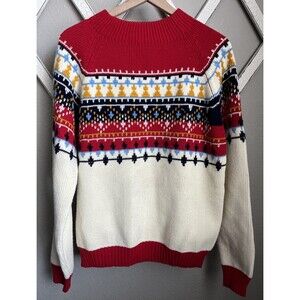 Vintage JCPenney Men's L Knit Acrylic Ski Sweater Mock Neck